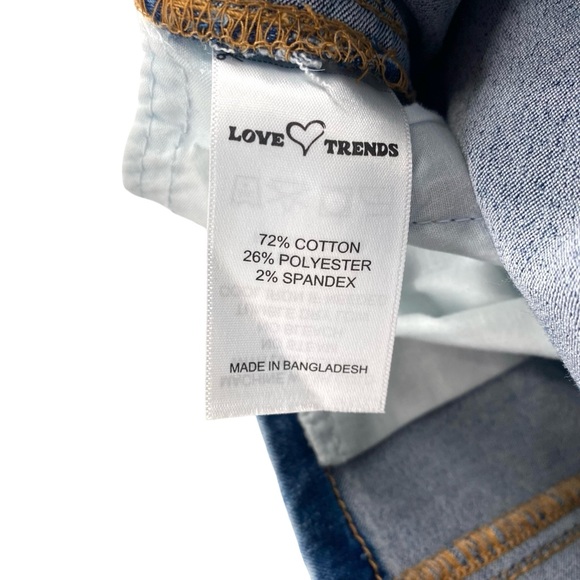 Love Trends Denim Jean Skirt Overall Jumper Size Medium - Picture 11 of 11